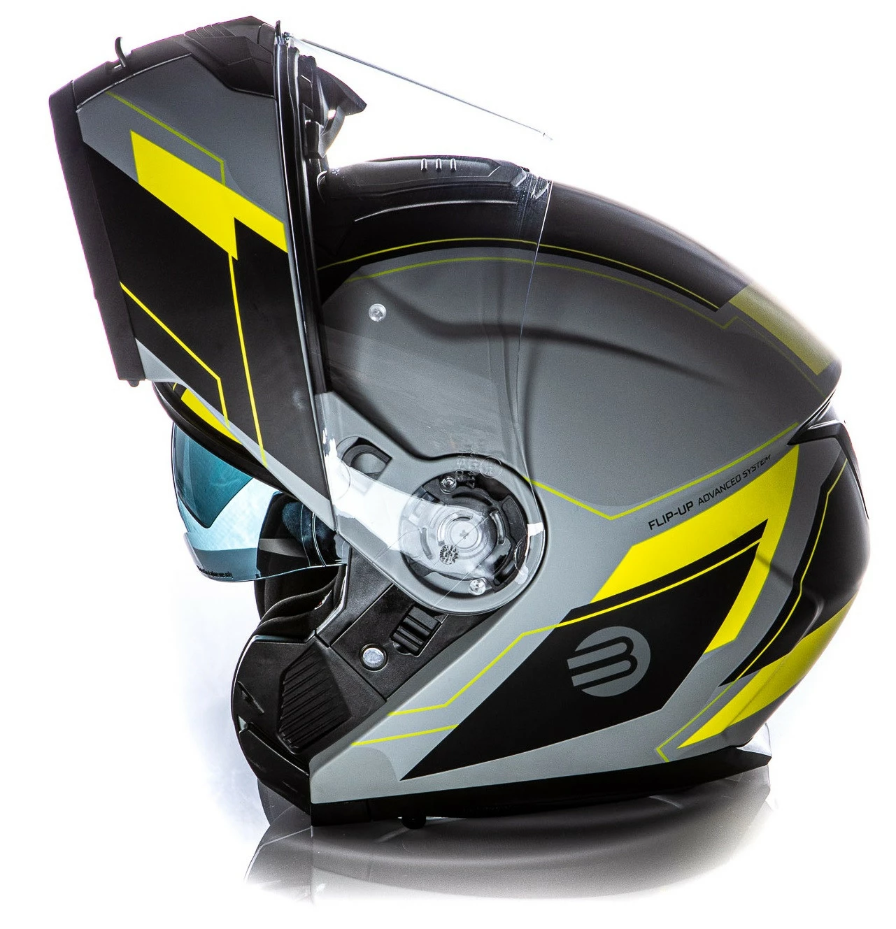 Kit Coppia Tank Grigio Giallo - 2 Caschi Modulari Befast Con Doppia Omologazione P/J 6 Kit Coppia Tank Grigio Giallo - 2 Caschi Modulari Befast Con Doppia Omologazione P/J - immagine 4