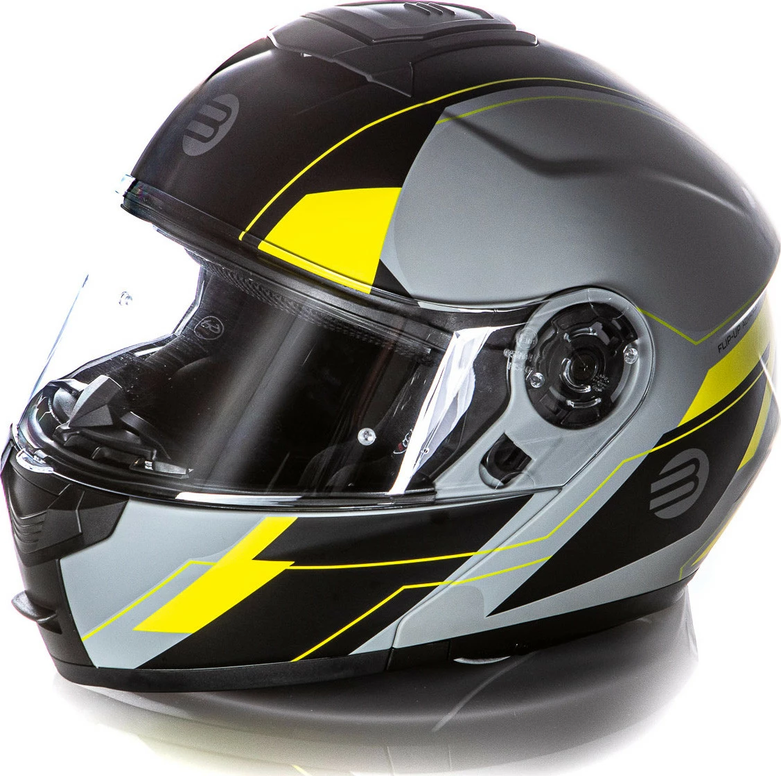 Kit Coppia Tank Grigio Giallo - 2 Caschi Modulari Befast Con Doppia Omologazione P/J 10 Kit Coppia Tank Grigio Giallo - 2 Caschi Modulari Befast Con Doppia Omologazione P/J - immagine 8