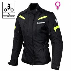 Giacca Moto Donna Befast PRO RIDER Lady CE Certificata Nero Giallo