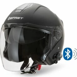 Casco Jet Befast JET Connect Nero Opaco Con Interfono Integrato