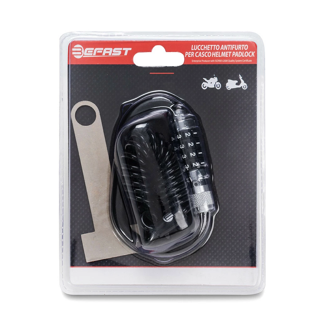 Antifurto Casco Befast In Stile Moschettone Con Cavo Spirale 4 Antifurto Casco Befast In Stile Moschettone Con Cavo Spirale - immagine 2