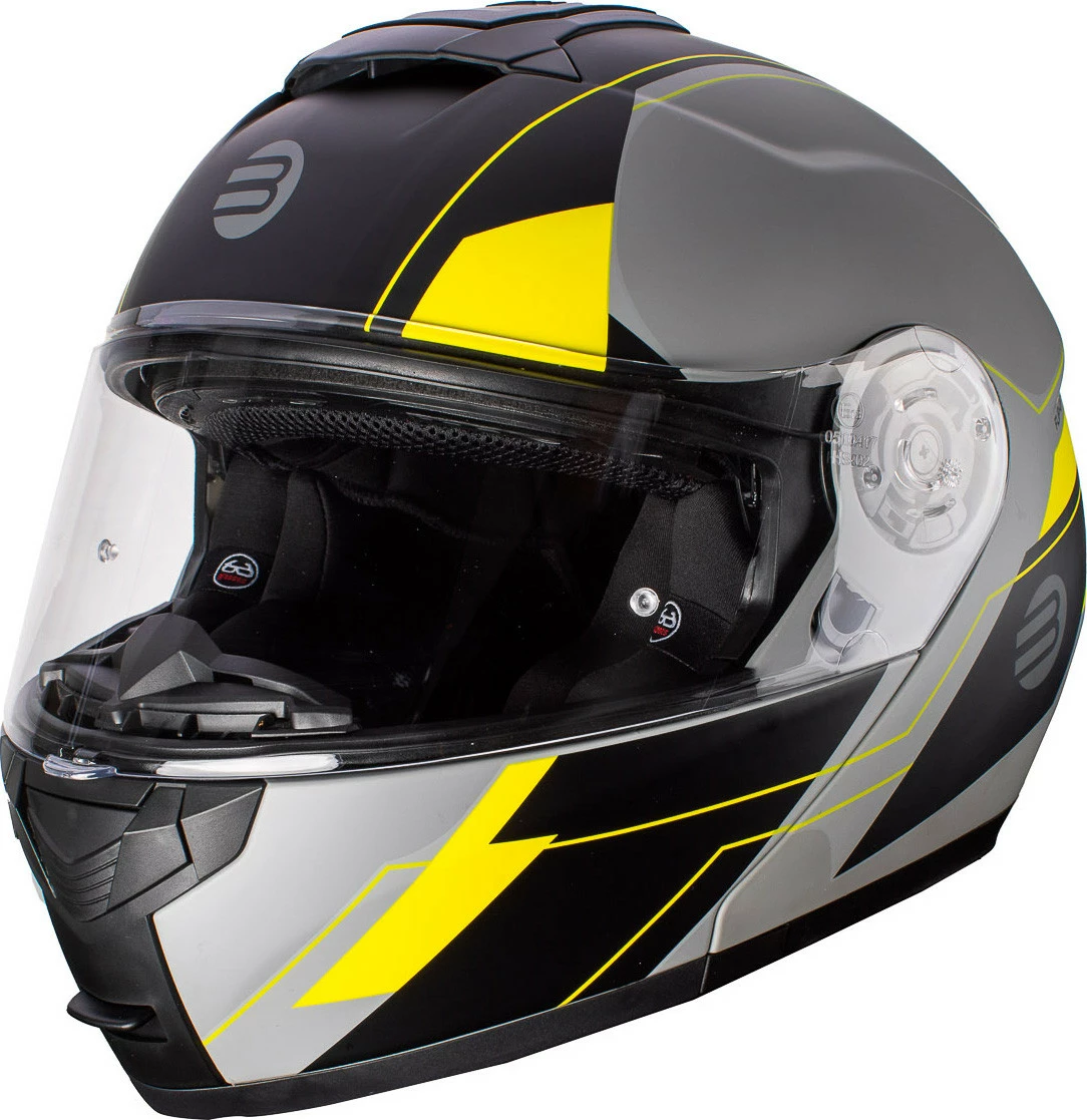 Casco Modulare Befast Tank Con Doppia Omologazione P/J Grigio Giallo 4 Casco Modulare Befast Tank Con Doppia Omologazione P/J Grigio Giallo - immagine 2