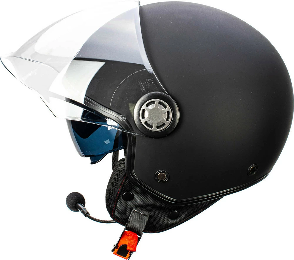 Casco Jet Befast Rapid Connect Nero Opaco Con Interfono Integrato 4 Casco Jet Befast Rapid Connect Nero Opaco Con Interfono Integrato - immagine 2