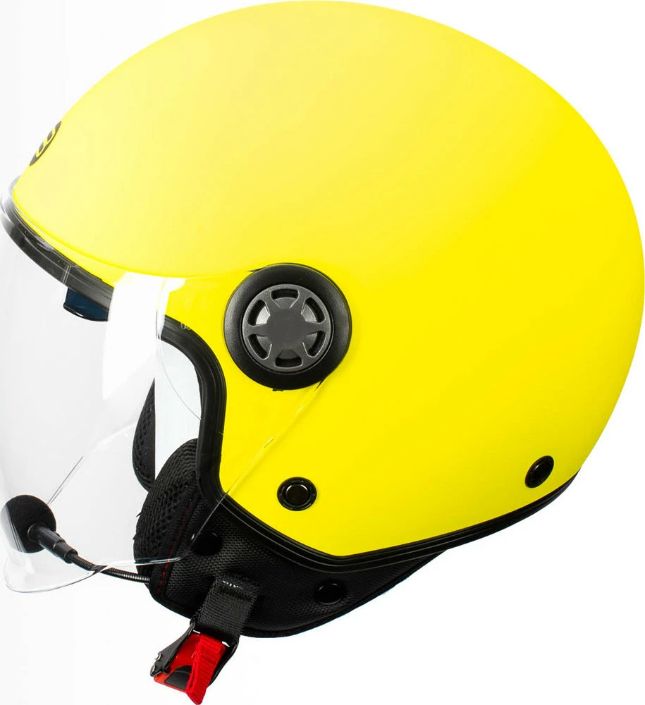 Casco Jet Befast Rapid Connect Giallo Fluo Opaco Con Interfono Integrato 4 Casco Jet Befast Rapid Connect Giallo Fluo Opaco Con Interfono Integrato - immagine 2