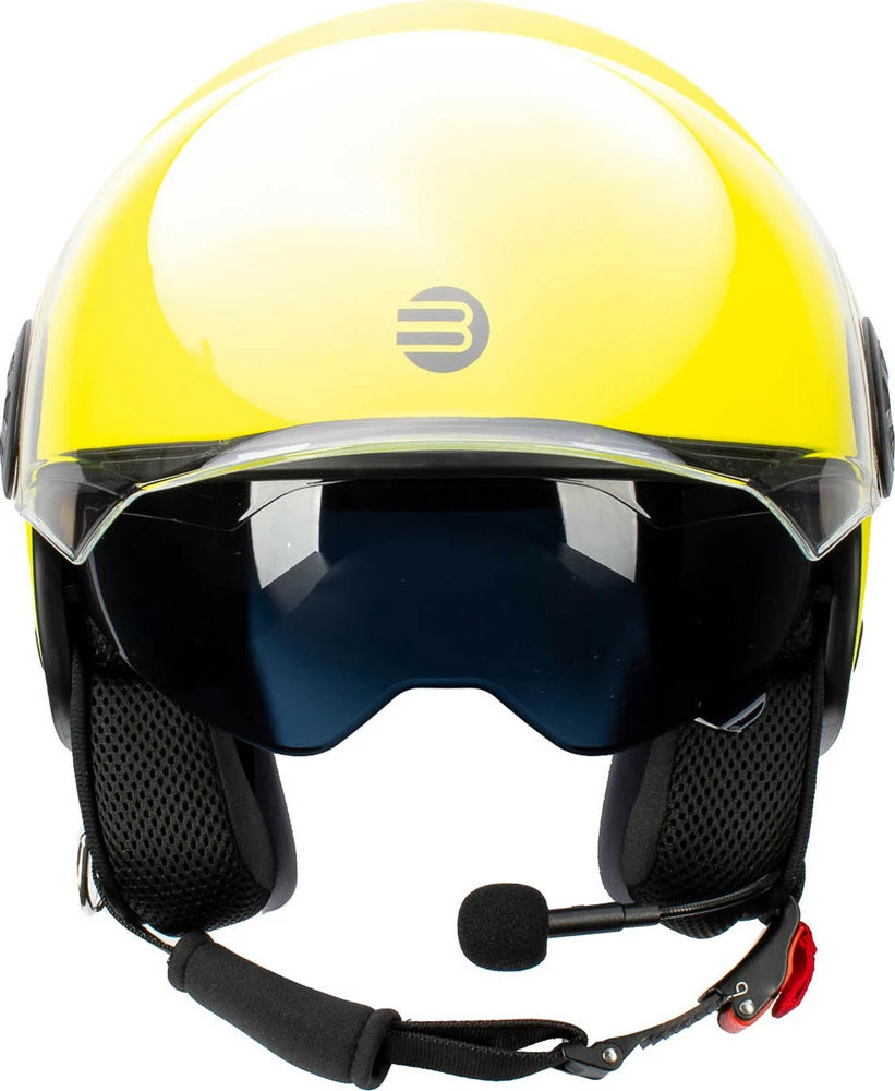 Casco Jet Befast Rapid Connect Giallo Fluo Opaco Con Interfono Integrato 5 Casco Jet Befast Rapid Connect Giallo Fluo Opaco Con Interfono Integrato - immagine 3