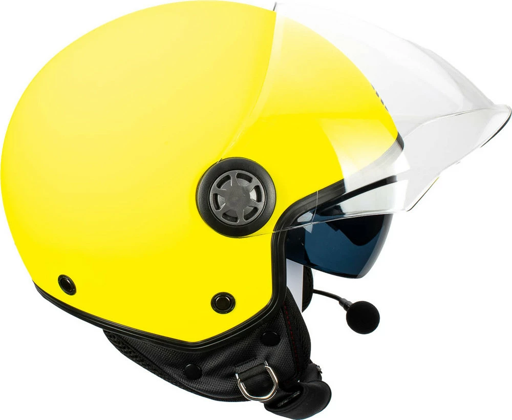 Casco Jet Befast Rapid Connect Giallo Fluo Opaco Con Interfono Integrato 6 Casco Jet Befast Rapid Connect Giallo Fluo Opaco Con Interfono Integrato - immagine 4
