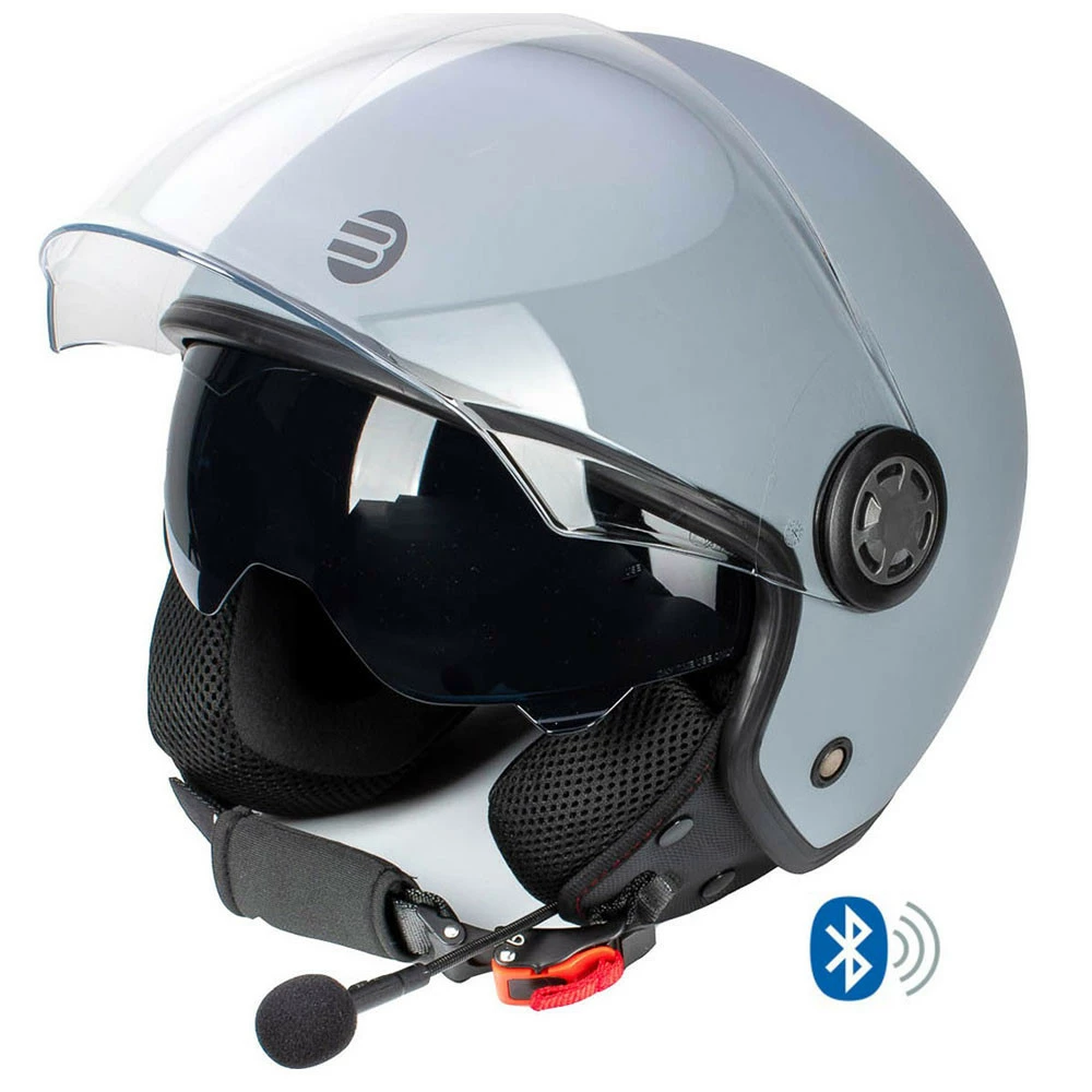 Casco Jet Befast Rapid Connect Grigio Opaco Con Interfono Integrato 3 Casco Jet Befast Rapid Connect Grigio Opaco Con Interfono Integrato