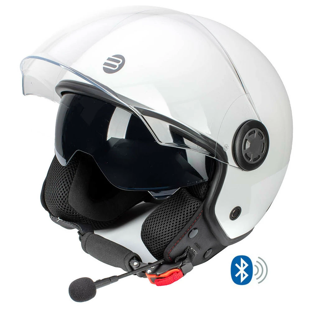 Casco Jet Befast Rapid Connect Bianco Con Interfono Integrato 3 Casco Jet Befast Rapid Connect Bianco Con Interfono Integrato