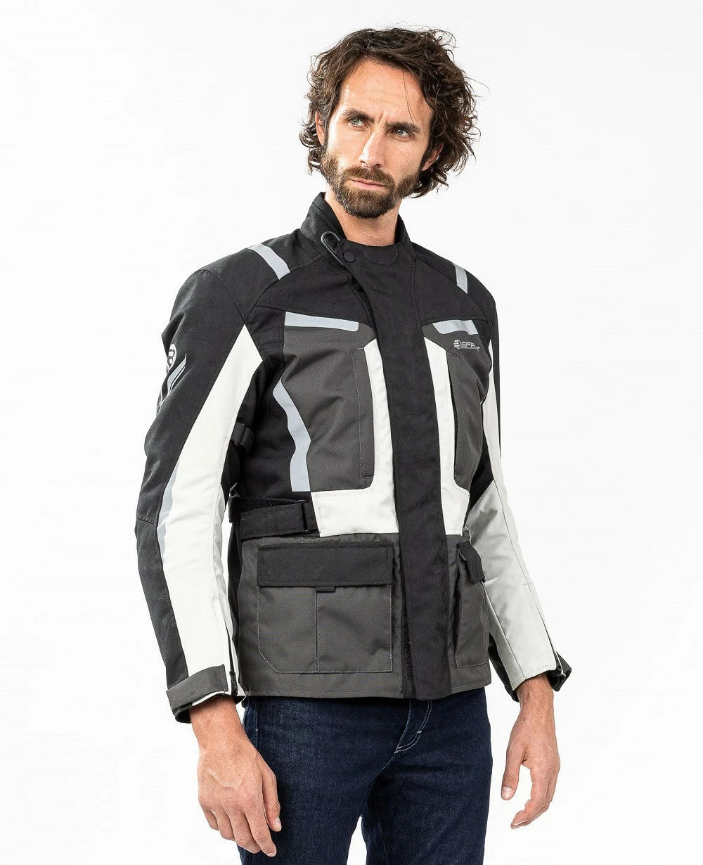 Giacca Moto Befast RIDDICK CE Certificata Nero Grigio Chiaro 4 Giacca Moto Befast RIDDICK CE Certificata Nero Grigio Chiaro - immagine 2