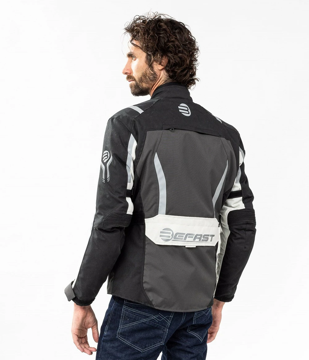 Giacca Moto Befast RIDDICK CE Certificata Nero Grigio Chiaro 5 Giacca Moto Befast RIDDICK CE Certificata Nero Grigio Chiaro - immagine 3