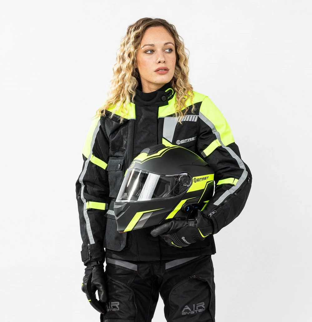 Kit Coppia Touring Tech CE Nero Giallo - Giacca Moto Certificata Befast Uomo + Donna 9 Kit Coppia Touring Tech CE Nero Giallo - Giacca Moto Certificata Befast Uomo + Donna - immagine 7