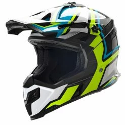 Casco Cross Befast Mud Line Blu Giallo Bianco