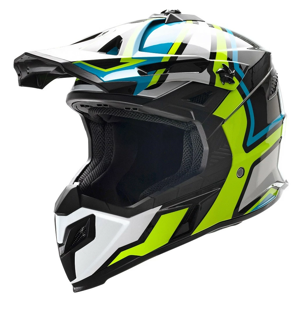Casco Cross Befast Mud Line Blu Giallo Bianco 3 Casco Cross Befast Mud Line Blu Giallo Bianco