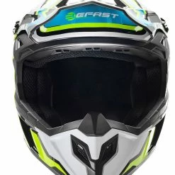 Casco Cross Befast Mud Line Blu Giallo Bianco 8 Casco Cross Befast Mud Line Blu Giallo Bianco -Negozio al dettaglio BEFAST 2022 caschi moto gsb motocross blu frontale