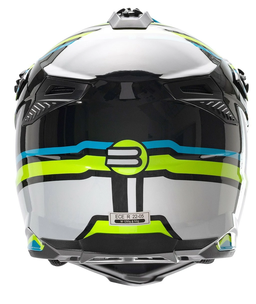 Casco Cross Befast Mud Line Blu Giallo Bianco 6 Casco Cross Befast Mud Line Blu Giallo Bianco - immagine 4