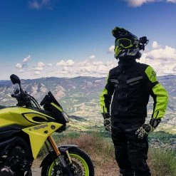 Giacca Moto Touring Befast TRANSFORMER CE Certificata 3 Strati Nero Giallo -Negozio al dettaglio BEFAST 2022 completo tranformer ce scaled