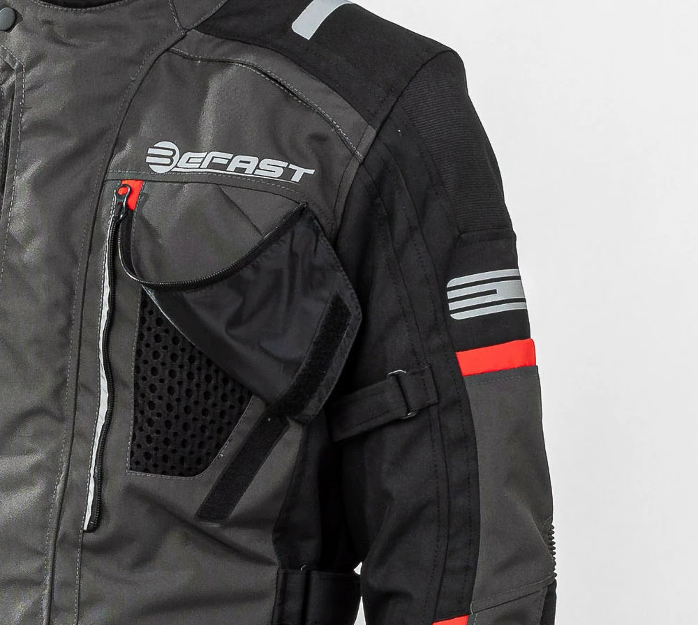 Giacca Moto Touring Befast VICTORY CE Certificata 3 Strati Nero Grigio 11 Giacca Moto Touring Befast VICTORY CE Certificata 3 Strati Nero Grigio - immagine 9