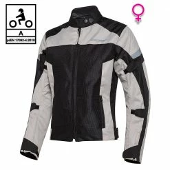 Giacca Moto Donna Estiva Befast DUNA Lady CE Certificata Nero Grigio