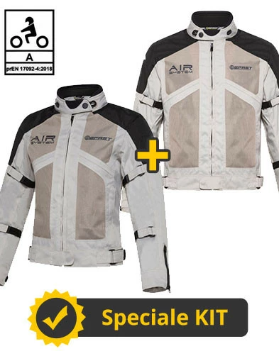 Kit Coppia Freezer Grigio - Giacca Moto Estiva Befast Freezer Grigio - Uomo + Donna 3 Kit Coppia Freezer Grigio - Giacca Moto Estiva Befast Freezer Grigio - Uomo + Donna