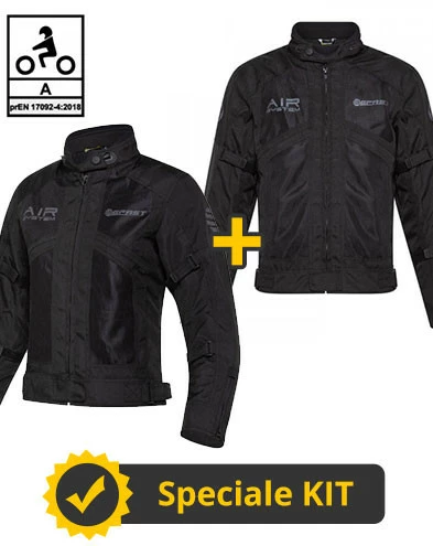 Kit Coppia Freezer Nero - Giacca Moto Estiva Befast Freezer Nera - Uomo + Donna 3 Kit Coppia Freezer Nero - Giacca Moto Estiva Befast Freezer Nera - Uomo + Donna