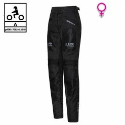 Pantaloni Moto Donna Estivi Befast FREEZER PANT Lady CE Certificati Nero