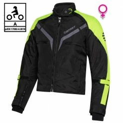 Giacca Moto Donna Befast GAMMA Lady CE Certificata Nero Giallo