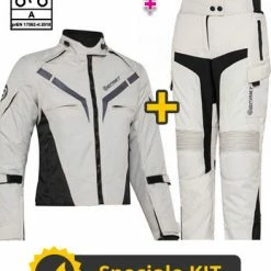 Kit Gamma Lady CE Grigio - Giacca Moto Donna Certificata Befast + Pantaloni Moto Donna Certificati Befast