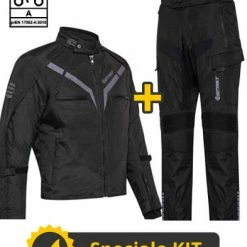 Kit Gamma CE Nero - Giacca Moto Certificata Befast + Pantaloni Moto Certificati Befast