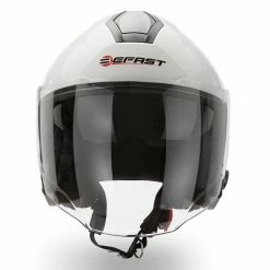Casco Jet Befast JET Connect Bianco Con Interfono Integrato -Negozio al dettaglio BEFAST 2022 jet connect bianco fronte