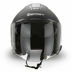 Casco Jet Befast JET Connect Nero Opaco Con Interfono Integrato 11 Casco Jet Befast JET Connect Nero Opaco Con Interfono Integrato -Negozio al dettaglio BEFAST 2022 jet connect nero fronte