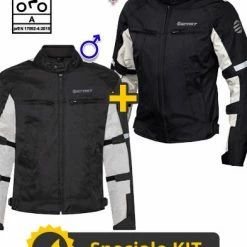 Kit Coppia Alltime CE 3 Strati Grigio - Giacca Moto Certificata Befast Uomo + Donna