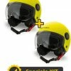 Kit Coppia Rapid II Giallo Fluo Opaco - 2 Caschi Jet Befast Doppia Visiera 1 Kit Coppia Rapid II Giallo Fluo Opaco - 2 Caschi Jet Befast Doppia Visiera -Negozio al dettaglio BEFAST 2022 kit rapid ii giallo