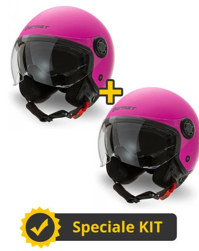 Kit Coppia Rapid II Viola Opaco - 2 Caschi Jet Befast Doppia Visiera 3 Kit Coppia Rapid II Viola Opaco - 2 Caschi Jet Befast Doppia Visiera
