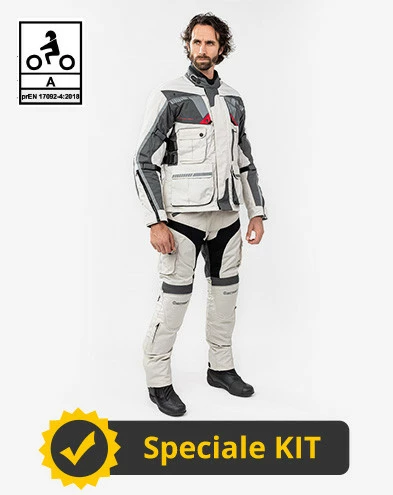 Kit Completo Touring Tech CE 3 Strati Grigio - Giacca Moto Certificata Befast + Pantaloni Moto Certificati Befast 3 Kit Completo Touring Tech CE 3 Strati Grigio - Giacca Moto Certificata Befast + Pantaloni Moto Certificati Befast