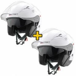 Kit Top J Bianco Lucido - Coppia Caschi Jet Befast Top J