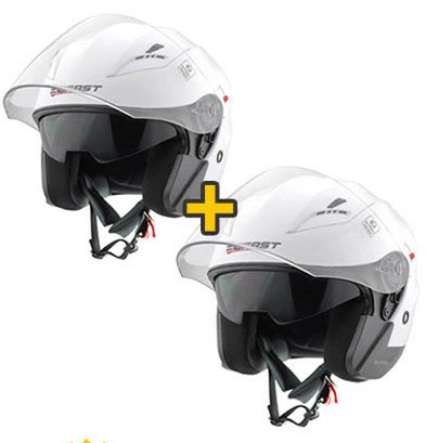 Kit Top J Bianco Lucido - Coppia Caschi Jet Befast Top J 3 Kit Top J Bianco Lucido - Coppia Caschi Jet Befast Top J