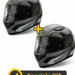 Kit Coppia Ventus Argento Nero - 2 Caschi Integrali Befast