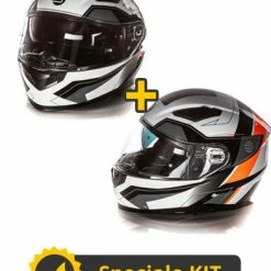 Kit Coppia Ventus Bianco Rosso - 2 Caschi Integrali Befast