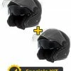Kit Coppia Volt Nero Opaco - 2 Caschi Jet Befast Con Omologazione ECE 06 -Negozio al dettaglio BEFAST 2022 kit volt nero