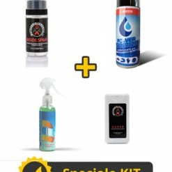 BEFAST Kit Manutenzione E Cura Casco E Abbigliamento Tecnico - Spray Igienizzante Interni Casco + Igienizzante Abbigliamento + Pulitore Esterno Casco E Visiera + Antifog