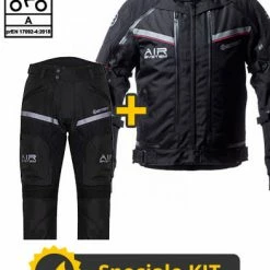 Kit Completo Transformer Klima CE 3 Strati Nero - Giacca Moto Certificata Befast + Pantaloni Moto Certificati Befast