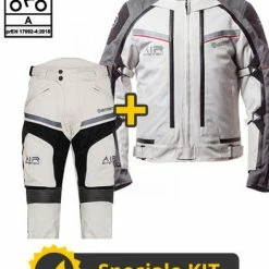Kit Completo Transformer Klima CE 3 Strati Grigio - Giacca Moto Certificata Befast + Pantaloni Moto Certificati Befast
