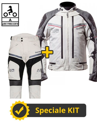 Kit Completo Transformer Klima CE 3 Strati Grigio - Giacca Moto Certificata Befast + Pantaloni Moto Certificati Befast 3 Kit Completo Transformer Klima CE 3 Strati Grigio - Giacca Moto Certificata Befast + Pantaloni Moto Certificati Befast