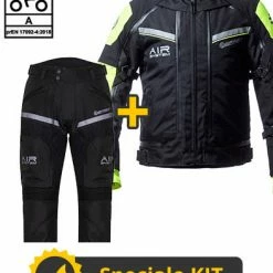 Kit Completo Transformer Klima CE 3 Strati Giallo - Giacca Moto Certificata Befast + Pantaloni Moto Certificati Befast