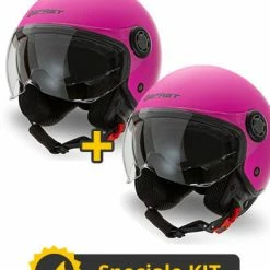 Kit Coppia Rapid Viola - Coppia Caschi Jet Befast Rapid