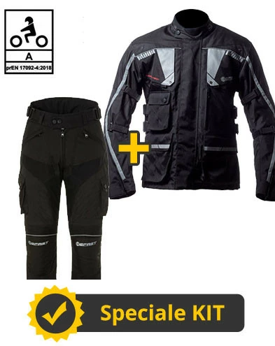 Kit Completo Touring Tech CE 3 Strati Nero - Giacca Moto Certificata Befast + Pantaloni Moto Certificati Befast 3 Kit Completo Touring Tech CE 3 Strati Nero - Giacca Moto Certificata Befast + Pantaloni Moto Certificati Befast