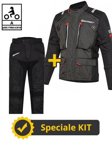 Kit Completo Victory CE 3 Strati Nero Grigio - Giacca Moto Certificata Befast + Pantaloni Moto Certificati Befast 3 Kit Completo Victory CE 3 Strati Nero Grigio - Giacca Moto Certificata Befast + Pantaloni Moto Certificati Befast
