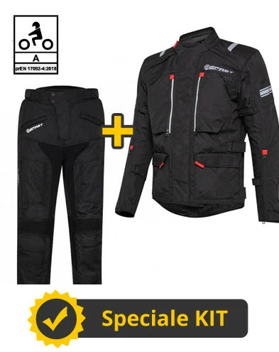 Kit Completo Victory CE 3 Strati Nero- Giacca Moto Certificata Befast + Pantaloni Moto Certificati Befast 2 Kit Completo Victory CE 3 Strati Nero- Giacca Moto Certificata Befast + Pantaloni Moto Certificati Befast