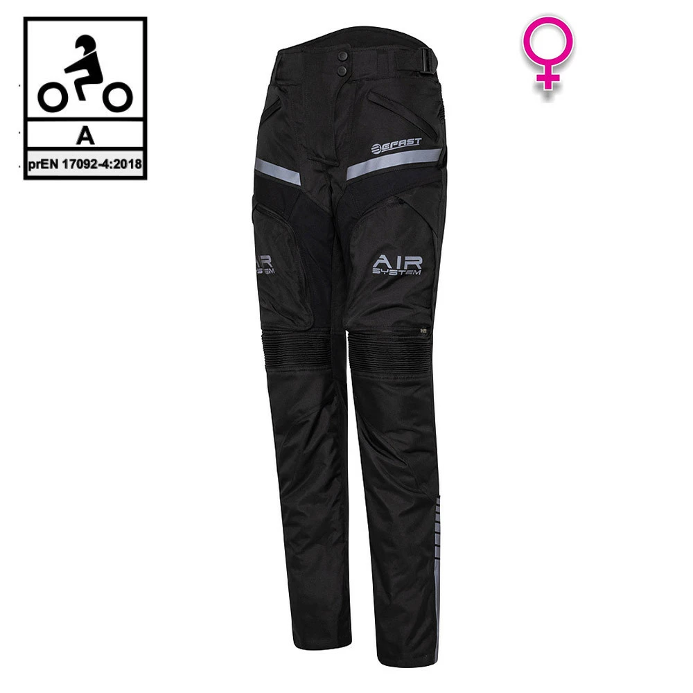 Pantaloni Moto Touring Donna Befast KLIMA PANT Lady CE Certificati 3 Strati Nero 3 Pantaloni Moto Touring Donna Befast KLIMA PANT Lady CE Certificati 3 Strati Nero
