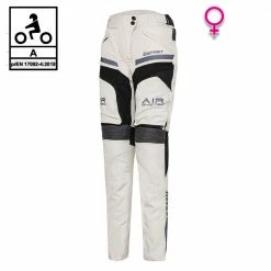 Pantaloni Moto Touring Donna Befast KLIMA PANT Lady CE Certificati 3 Strati Nero Grigio